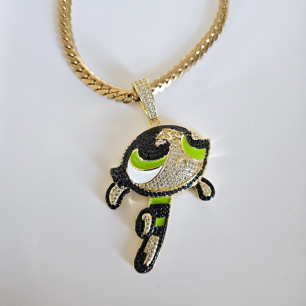 Gold plated stainless steel Powerpuff girls Necklaces - Picture 3 of 7